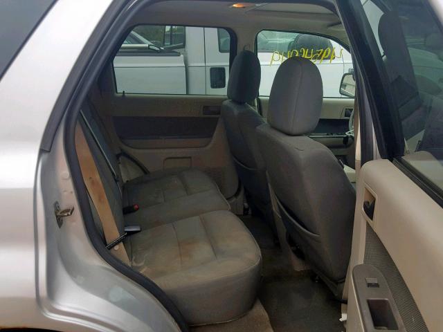 1FMCU03G49KA13065 - 2009 FORD ESCAPE XLT SILVER photo 6