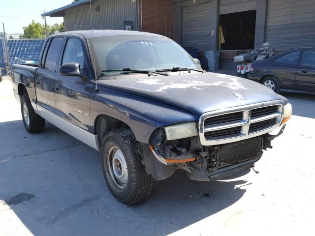 1B7HL2AN91S305678 - 2001 DODGE DAKOTA QUA BLUE photo 1