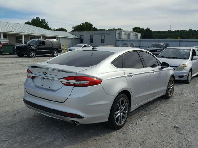 3FA6P0G74HR353142 - 2017 FORD FUSION S SILVER photo 4