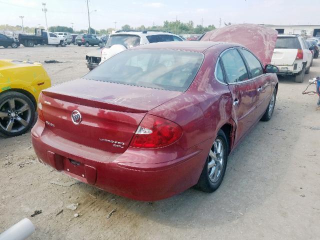 2G4WD532451192393 - 2005 BUICK LACROSSE C MAROON photo 4