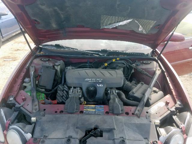 2G4WD532451192393 - 2005 BUICK LACROSSE C MAROON photo 7