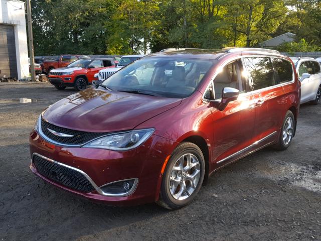 2C4RC1GG1JR333855 - 2018 CHRYSLER PACIFICA L BURGUNDY photo 2