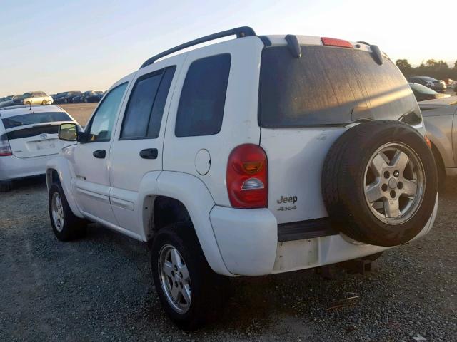 1J8GL58K82W357797 - 2002 JEEP LIBERTY LI WHITE photo 3