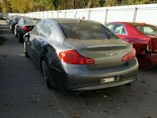 JN1CV6AR4BM405579 - 2011 INFINITI G37 GRAY photo 3