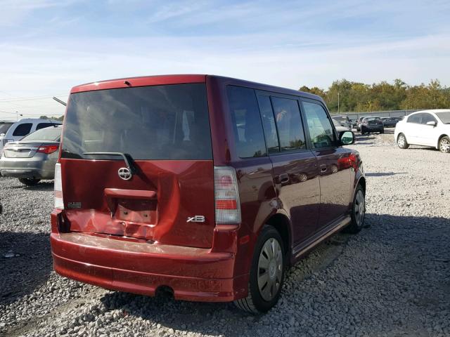 JTLKT324664074675 - 2006 TOYOTA SCION XB Қызыл фото 4