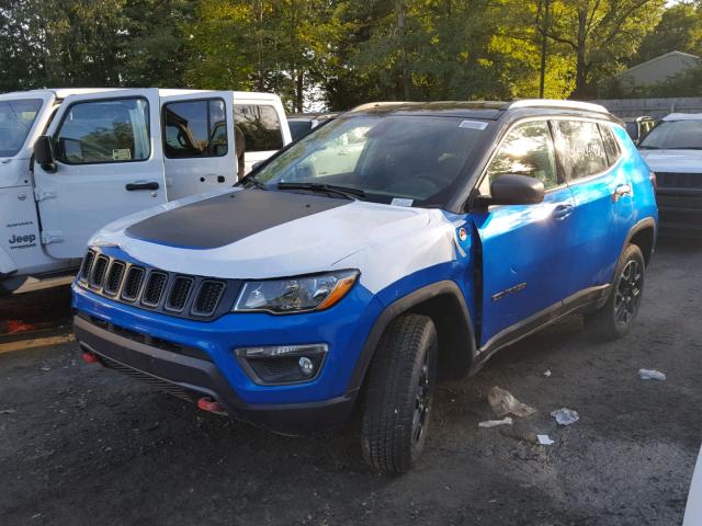 3C4NJDDB5JT493068 - 2018 JEEP COMPASS TR BLUE photo 2