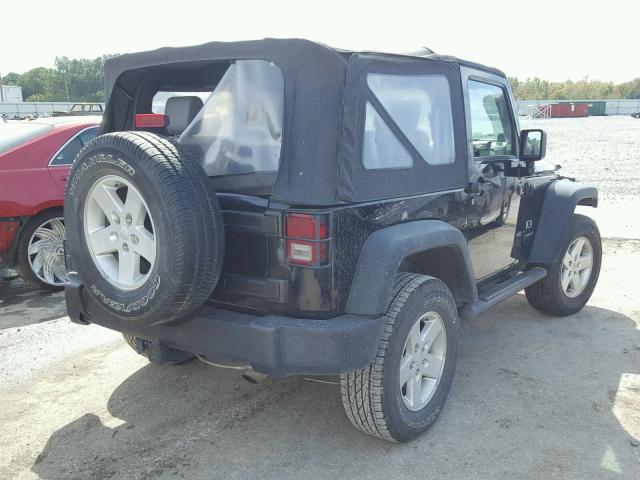 1J4FA24168L547140 - 2008 JEEP WRANGLER X BLACK photo 4