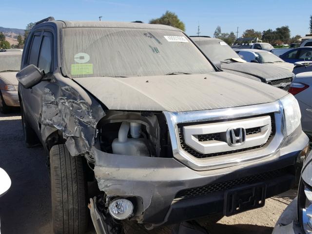 5FNYF4H76BB102854 - 2011 HONDA PILOT EXLN GRAY photo 1