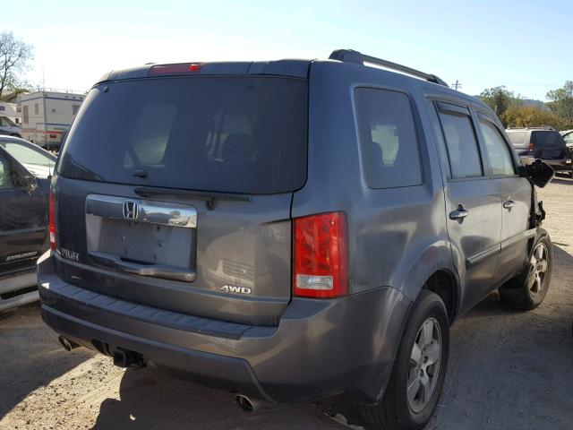 5FNYF4H76BB102854 - 2011 HONDA PILOT EXLN GRAY photo 4