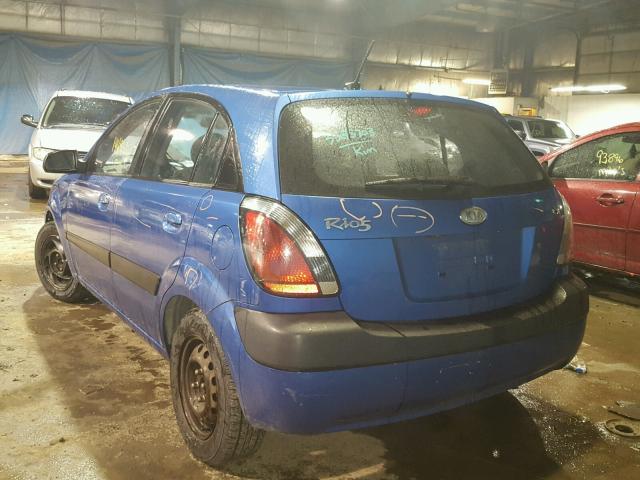 KNADE243496493255 - 2009 KIA RIO 5 SX BLUE photo 3