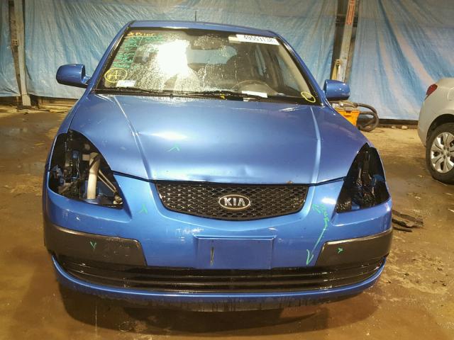 KNADE243496493255 - 2009 KIA RIO 5 SX BLUE photo 9