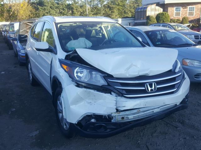 5J6RM4H76EL111396 - 2014 HONDA CR-V EXL WHITE photo 1