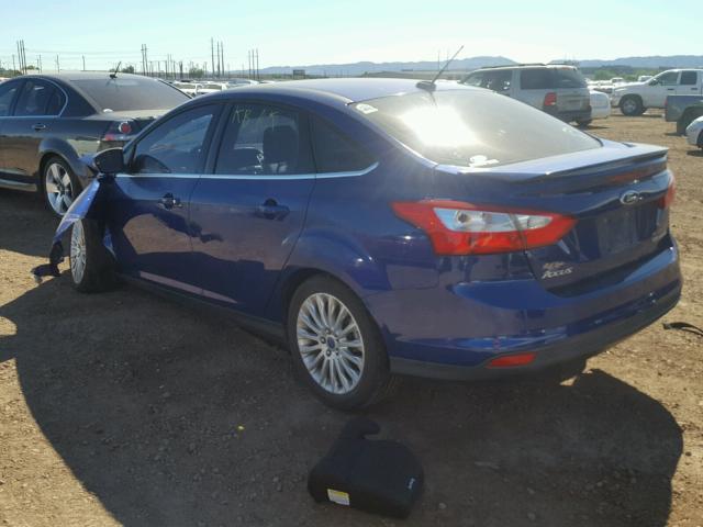 1FAHP3J22CL262854 - 2012 FORD FOCUS TITA BLUE photo 3