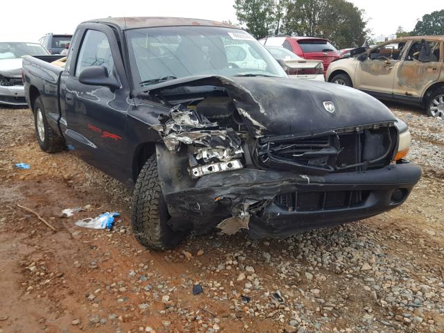 1B7GL22X0WS754833 - 1998 DODGE DAKOTA BLACK photo 1