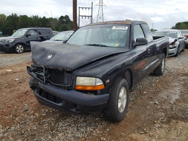 1B7GL22X0WS754833 - 1998 DODGE DAKOTA BLACK photo 2