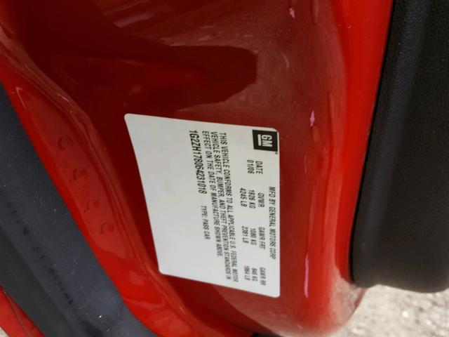 1G2ZH178064231018 - 2006 PONTIAC G6 GT RED photo 10