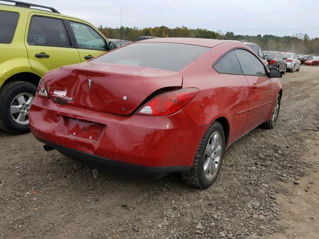 1G2ZH178064231018 - 2006 PONTIAC G6 GT RED photo 4