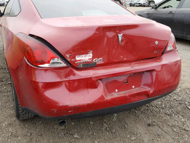 1G2ZH178064231018 - 2006 PONTIAC G6 GT RED photo 9