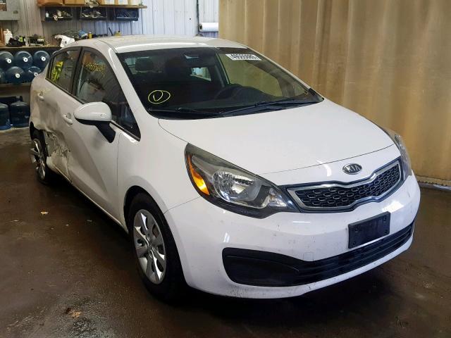 KNADN4A35C6056503 - 2012 KIA RIO EX WHITE photo 1