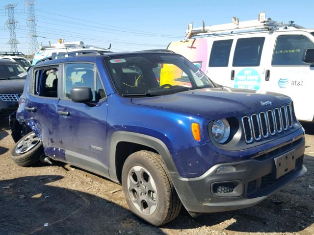 ZACCJBAB4JPH35632 - 2018 JEEP RENEGADE S ლურჯი ფოტო 1