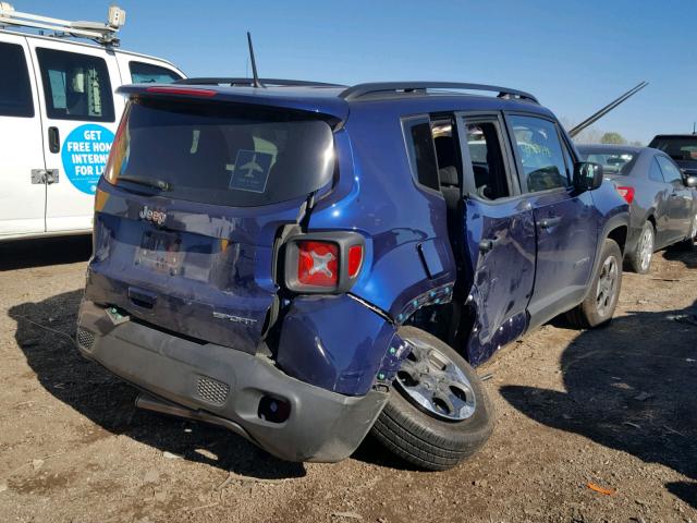 ZACCJBAB4JPH35632 - 2018 JEEP RENEGADE S ლურჯი ფოტო 4