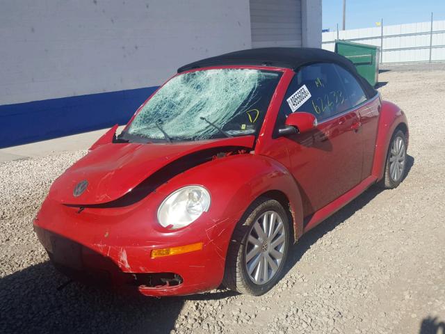 3VWRG31Y28M405386 - 2008 VOLKSWAGEN NEW BEETLE RED photo 2