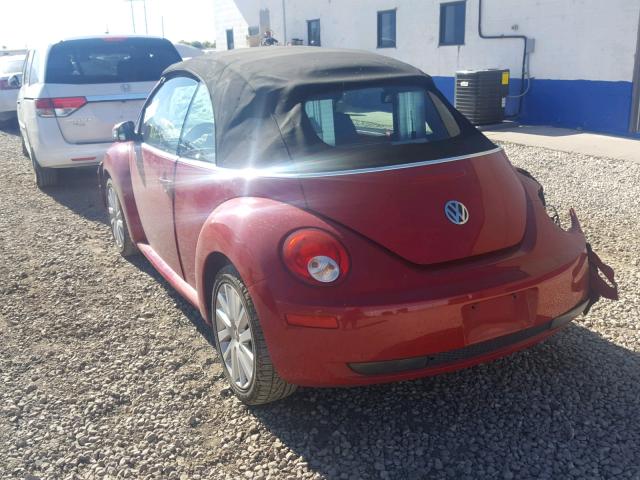 3VWRG31Y28M405386 - 2008 VOLKSWAGEN NEW BEETLE RED photo 3