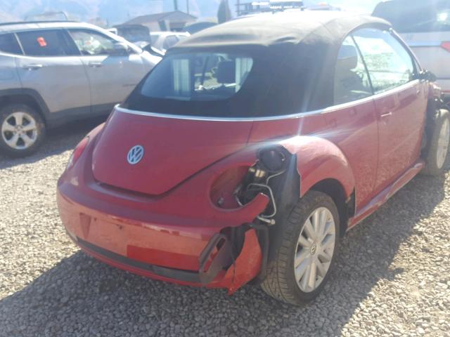 3VWRG31Y28M405386 - 2008 VOLKSWAGEN NEW BEETLE RED photo 4