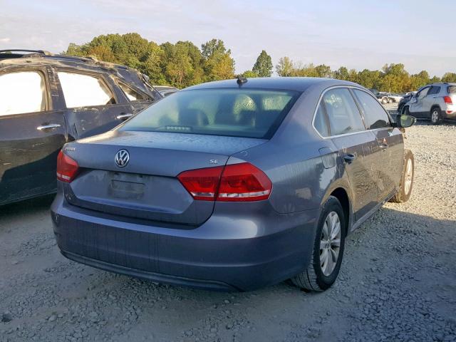 1VWBH7A38CC102200 - 2012 VOLKSWAGEN PASSAT SE GRAY photo 4