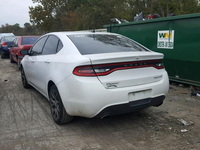 1C3CDFBB0FD123581 - 2015 DODGE DART SXT WHITE photo 3