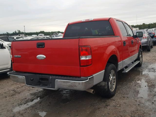 1FTRW12W76KB28407 - 2006 FORD F150 SUPER RED photo 4