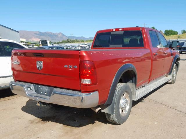 3D73Y3CL9AG193801 - 2010 DODGE RAM 3500 RED photo 4