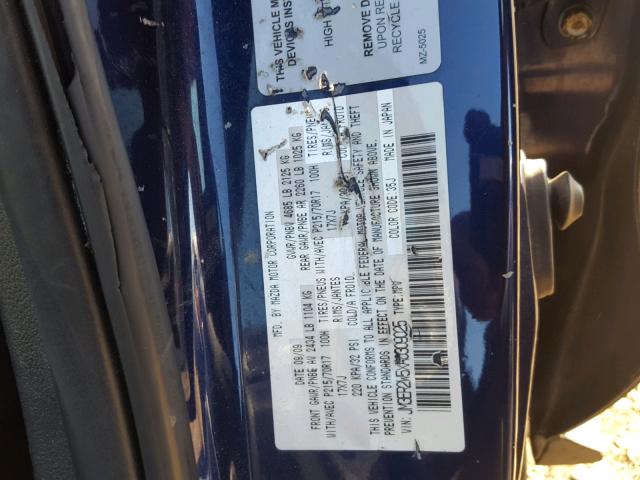 JM3ER2W5XA0309025 - 2010 MAZDA CX-7 BLUE photo 10