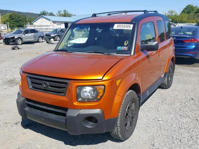 5J6YH28767L015775 - 2007 HONDA ELEMENT EX ORANGE photo 2