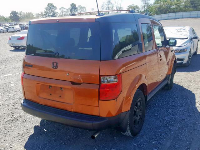 5J6YH28767L015775 - 2007 HONDA ELEMENT EX ORANGE photo 4