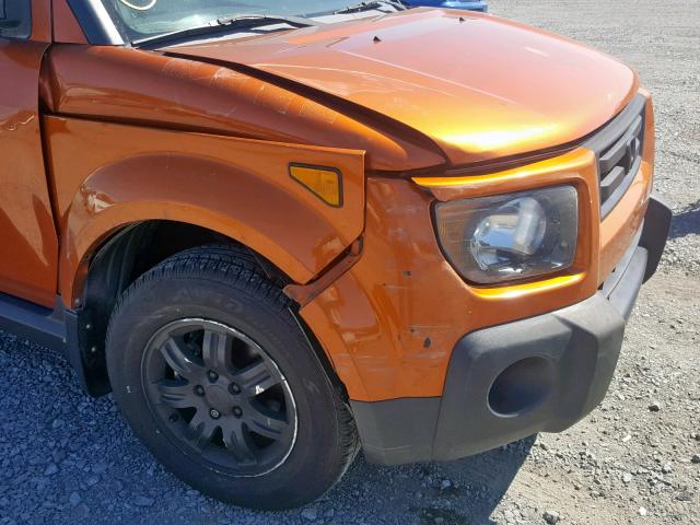 5J6YH28767L015775 - 2007 HONDA ELEMENT EX ORANGE photo 9