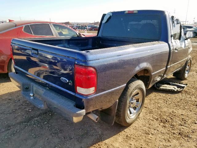 1FTYR10V8YPA12040 - 2000 FORD RANGER BLUE photo 4