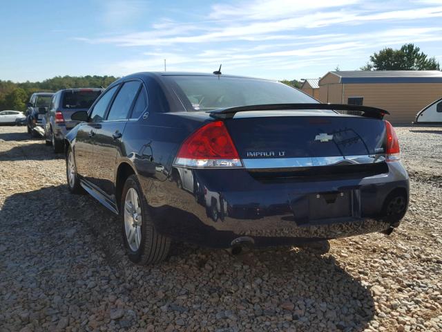 2G1WC57MX91279894 - 2009 CHEVROLET IMPALA 2LT BLUE photo 3