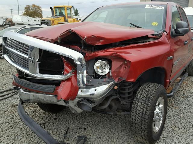 1D7KS28D76J237891 - 2006 DODGE RAM 2500 S BURGUNDY photo 9