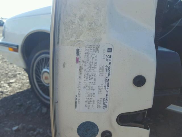 2G3AJ51W3H9382186 - 1987 OLDSMOBILE CUTLASS CI WHITE photo 10