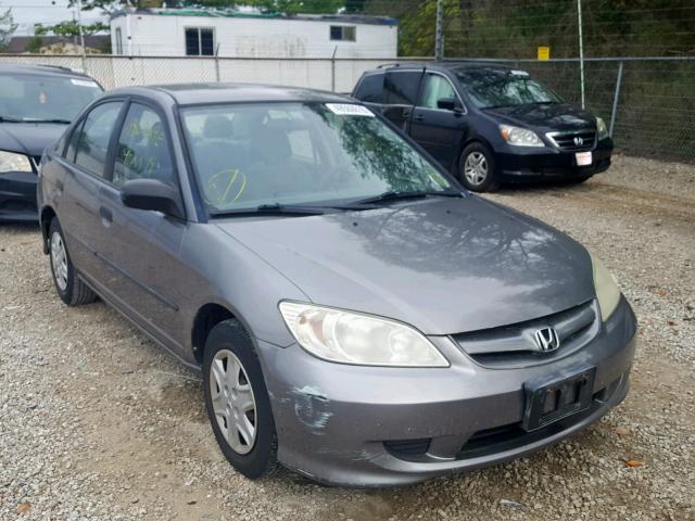 2HGES16395H583213 - 2005 HONDA CIVIC DX V GRAY photo 1