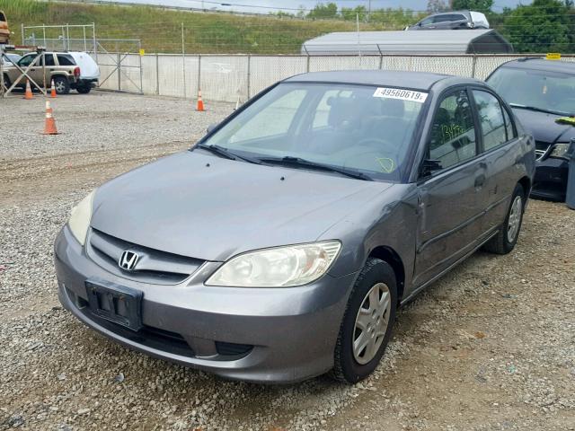 2HGES16395H583213 - 2005 HONDA CIVIC DX V GRAY photo 2