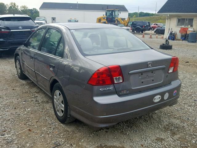 2HGES16395H583213 - 2005 HONDA CIVIC DX V GRAY photo 3