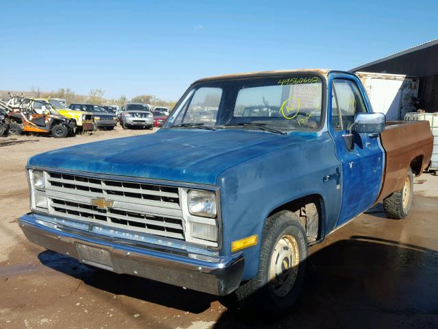 1GCCR14ZXHF310909 - 1987 CHEVROLET R10 BLUE photo 2