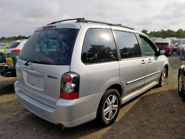 JM3LW28A640511634 - 2004 MAZDA MPV WAGON SILVER photo 4