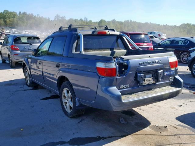 4S4BT62C257102372 - 2005 SUBARU BAJA SPORT BLUE photo 3