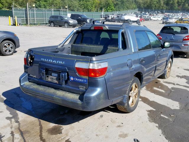 4S4BT62C257102372 - 2005 SUBARU BAJA SPORT BLUE photo 4