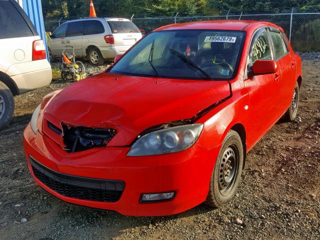 JM1BK34F381167686 - 2008 MAZDA 3 I RED photo 2