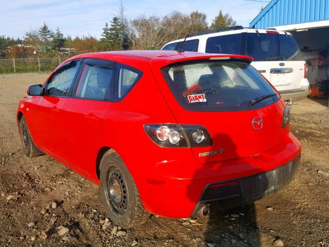 JM1BK34F381167686 - 2008 MAZDA 3 I RED photo 3