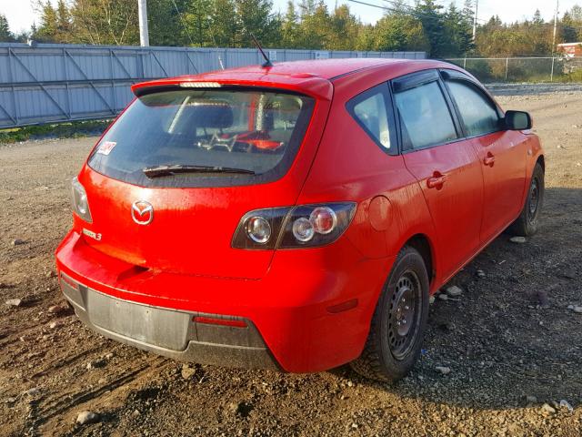 JM1BK34F381167686 - 2008 MAZDA 3 I RED photo 4